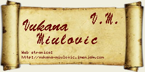 Vukana Miulović vizit kartica